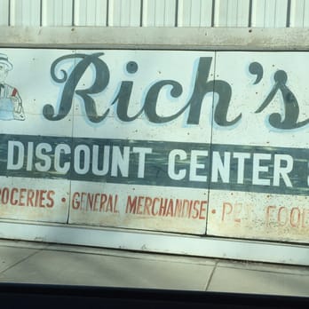 Rich's Discount Sales - a sign for rich's discount center - Grocery Near Me - Merrill, Wisconsin Rich's Discount Sales - a sign for rich's discount center - Grocery Near Me - Merrill, Wisconsin