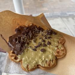 Naughty Waffle - Dubai chocolate waffle