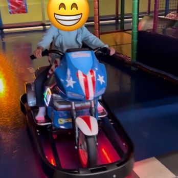 Kids Empire Fairfield - The car area underneath the playground, you have to pay for a card from the front but they also works for the little arcade corner they have - Indoor Playcenter Near Me - Fairfield, New Jersey