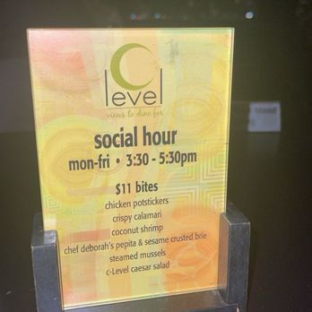 C Level - Happy Hour Menu - New American Near Me - San Diego, California C Level - Happy Hour Menu - New American Near Me - San Diego, California