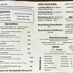 Black Market Barbecue - Menu