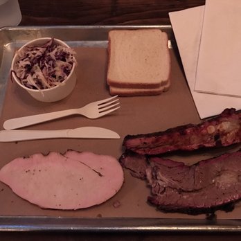 Hometown Bar-B-Que - Brisket, ribs, and turkey with slaw - Barbeque Near Me - Brooklyn, New York