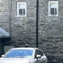 Old Stone Fort - The cannon ball hole is above