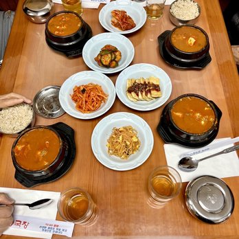 Olympic Cheonggukjang - Everyone ordered own ChungGukJang stew for breakfast! All gave it a thumbs up. Not too stinky or spicy. - Korean Near Me - Los Angeles, California Olympic Cheonggukjang - Everyone ordered own ChungGukJang stew for breakfast! All gave it a thumbs up. Not too stinky or spicy. - Korean Near Me - Los Angeles, California