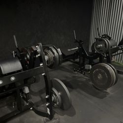 AREA 44 - Fitness - Two of the best hip thrust machines (easy to load and good range of motion even for me and I'm super short).
