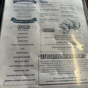 Sweet Auburn BBQ - Menu - Barbeque Near Me - McDonough, Georgia Sweet Auburn BBQ - Menu - Barbeque Near Me - McDonough, Georgia