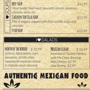 I Love Tacos - Menu of the salad - Mexican Near Me - Weston, Florida I Love Tacos - Menu of the salad - Mexican Near Me - Weston, Florida