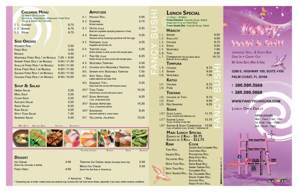 Menu photo 4 Fancy Sushi Palm Coast, FL