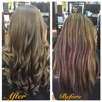 Salon Image TM - Thank you CINDY for getting my hair exactly how I want it!! Before: uneven orange/red tones After: perfect ash brown bayalage ;) - Hair Salons Near Me - Carson, California Salon Image TM - Thank you CINDY for getting my hair exactly how I want it!! Before: uneven orange/red tones After: perfect ash brown bayalage ;) - Hair Salons Near Me - Carson, California