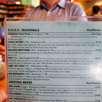 OHSO Distillery - Seasonal beer menu - New American Near Me - Scottsdale, Arizona OHSO Distillery - Seasonal beer menu - New American Near Me - Scottsdale, Arizona