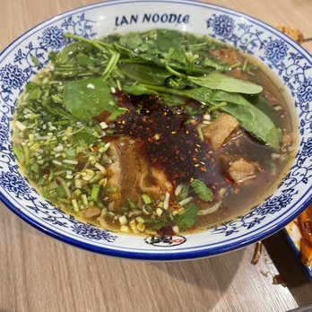 LAN Noodle - Spicy Beef Noodle with Thick noodle - Noodles Near Me - West Covina, California LAN Noodle - Spicy Beef Noodle with Thick noodle - Noodles Near Me - West Covina, California