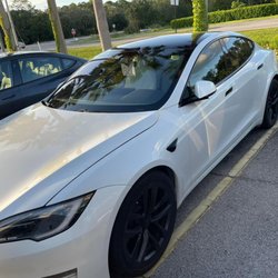 Blas Auto Glass - one of the many Tesla's we install new glass on, this one was the windshield but we do all the glasses on these Tesla's