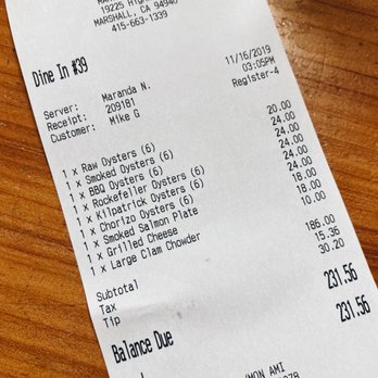 The Marshall Store - Every oyster in the menu - Seafood Near Me - Marshall, California The Marshall Store - Every oyster in the menu - Seafood Near Me - Marshall, California