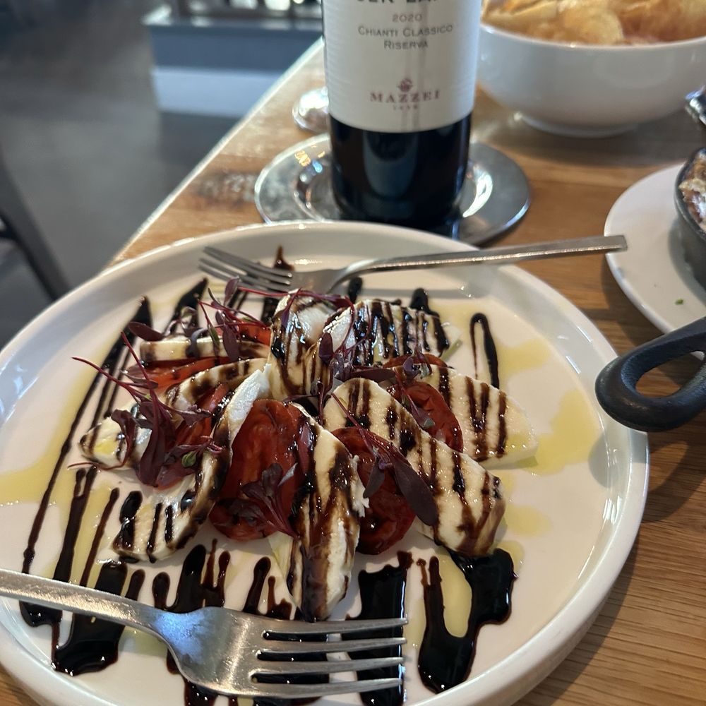 Bocca Italian Kitchen - Caprese salad. Tomato, mozzarella cheese,fini vinegar, and basil. - Italian Near Me - Houston, Texas