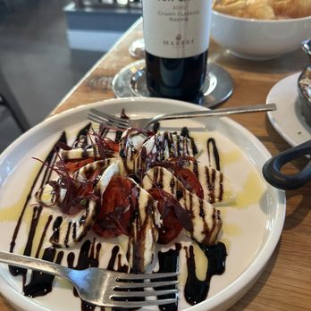 Bocca Italian Kitchen - Caprese salad. Tomato, mozzarella cheese,fini vinegar, and basil. - Italian Near Me - Houston, Texas