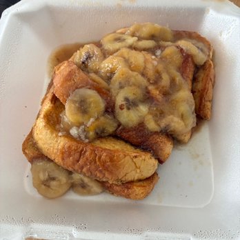 Rosa's All Day Cafe - Banana's Foster French toast! Excellent! (Carry Out). - Breakfast & Brunch Near Me - Indianapolis, Indiana