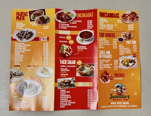 Menu photo 3 Juanitas mexican cafe Phoenix, AZ Menu photo 3 Juanitas mexican cafe Phoenix, AZ