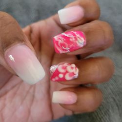 Hot Green Tea Nails & Spa - 3D art, powder design, and ombre powder nails. Absolutely love my nails.