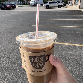 Hodgepodge Bake Shop - Iced caramel latte - Bakeries Near Me - Muskegon, Michigan Hodgepodge Bake Shop - Iced caramel latte - Bakeries Near Me - Muskegon, Michigan