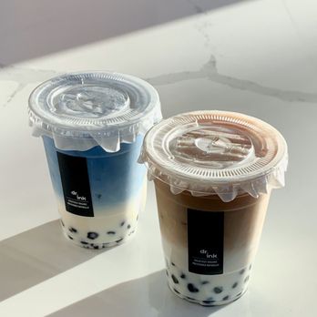 Dr.ink - (Left) Ink Lattea, Blue Coconut w/ Pearls (Right) Ruby Black Milk Tea - Coffee & Tea Near Me - San Jose, California Dr.ink - (Left) Ink Lattea, Blue Coconut w/ Pearls (Right) Ruby Black Milk Tea - Coffee & Tea Near Me - San Jose, California