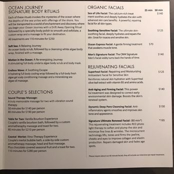 Ocean Crest Spa - Spa menu - Day Spas Near Me - Carlsbad, California Ocean Crest Spa - Spa menu - Day Spas Near Me - Carlsbad, California