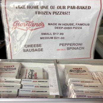 Giordano's - Frozen pizzas located in Take Out area. Price Info as of  5/18/21. - Pizza Near Me - Denver, Colorado