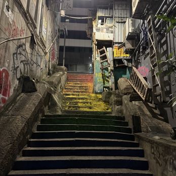 FLM - Rainbow steps between Jervois Street and Queen's Road - Gay Bars Near Me - Hong Kong, HK