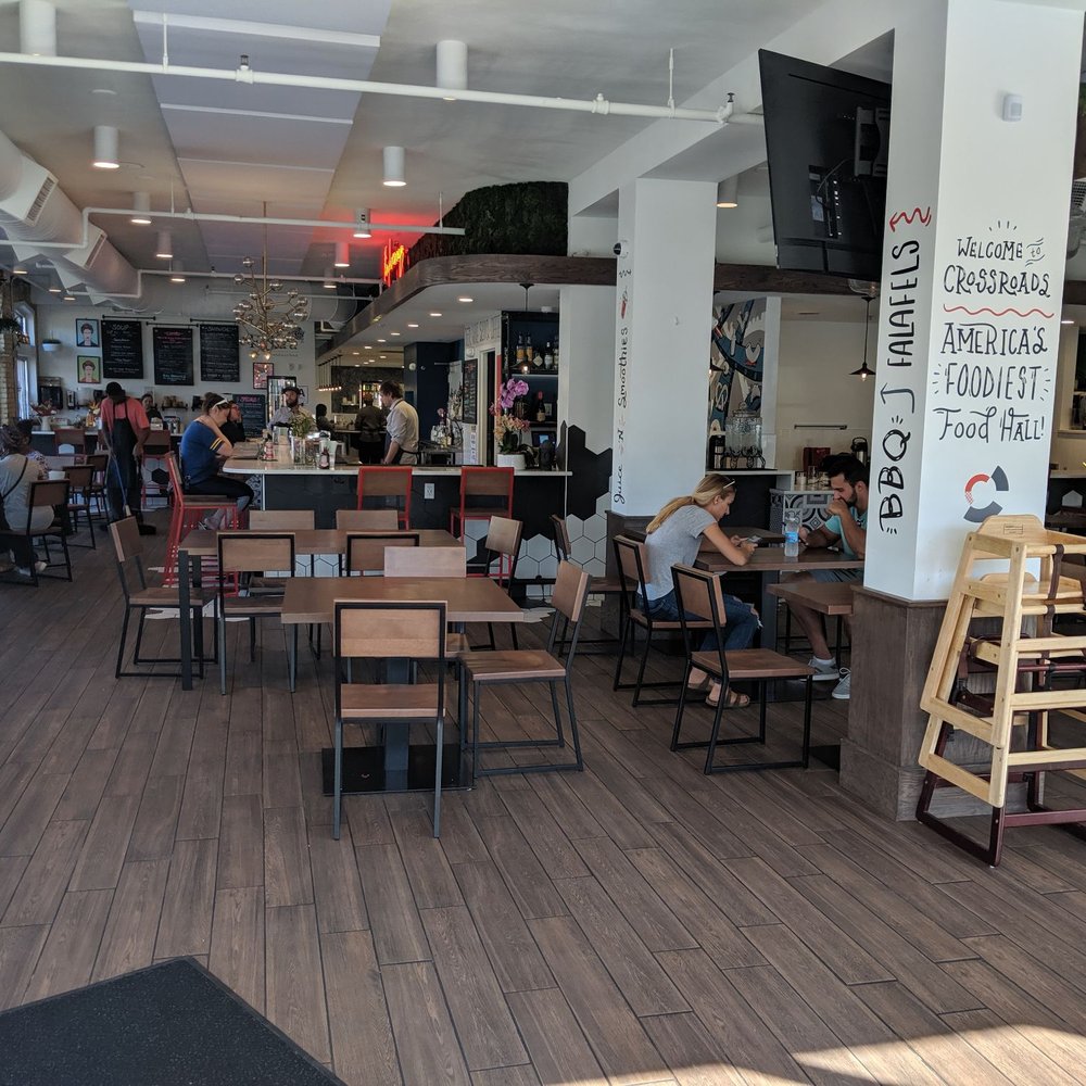 Crossroads Collective - Immediate seating area to the left of the main entrance - Food Court Near Me - Milwaukee, Wisconsin Crossroads Collective - Immediate seating area to the left of the main entrance - Food Court Near Me - Milwaukee, Wisconsin
