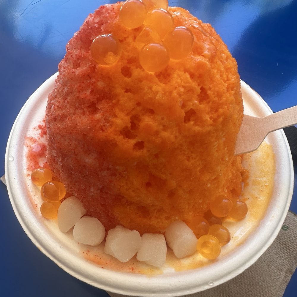 Sin-Ice-Stir - The Wanted: mango, li hing with mochi, popping boba and ice cream. - Shaved Ice Near Me - Honolulu, Hawaii