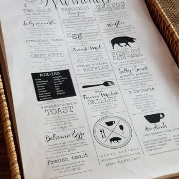 Adair Kitchen - Breakfast menu - New American Near Me - Houston, Texas Adair Kitchen - Breakfast menu - New American Near Me - Houston, Texas