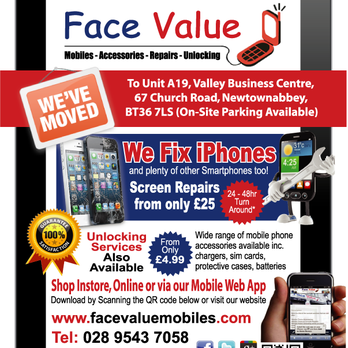 Face Value - Business Flyer - Mobile Phones Near Me - Newtownabbey, NTA