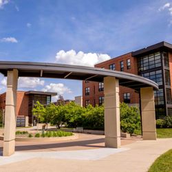 South Dakota State University - View of the courtyard between Spencer Hall, Thorne Hall and Abbott Hall.