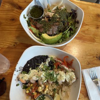 The Corner - Paleo Bowl (top) and Latin Bowl w/ shrimp (bottom) - Sandwiches Near Me - Boulder, Colorado