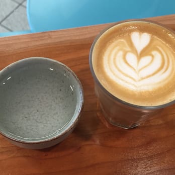 Fresh Press Coffee Bar - Macchiato & water - Coffee & Tea Near Me - Richmond, British Columbia