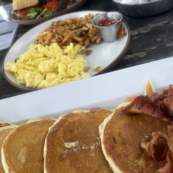 Flying Saucer Draught Emporium - Pancakes, eggs , bacon, breakfast potatoes - New American Near Me - Cordova, Tennessee Flying Saucer Draught Emporium - Pancakes, eggs , bacon, breakfast potatoes - New American Near Me - Cordova, Tennessee