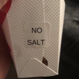 Did not order fries with no salt and they had been sitting out. Did not order fries with no salt and they had been sitting out.
