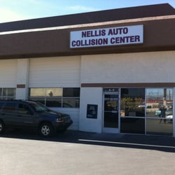 Nellis Auto Collision Center - Strip mall southeast corner of Nellis and Washington.