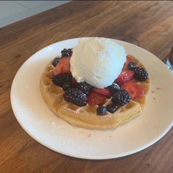 Plums Cafe - Northwest Berry Waffle - Breakfast & Brunch Near Me - Costa Mesa, California Plums Cafe - Northwest Berry Waffle - Breakfast & Brunch Near Me - Costa Mesa, California