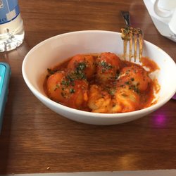 London North Eastern Railway - The 'first class' lunch of gnocchi. Taste a lot like Chef Boy R D, that's spaghetti Os from a can!