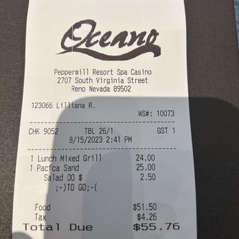 Oceano - Lunch for two. - Seafood Near Me - Reno, Nevada Oceano - Lunch for two. - Seafood Near Me - Reno, Nevada