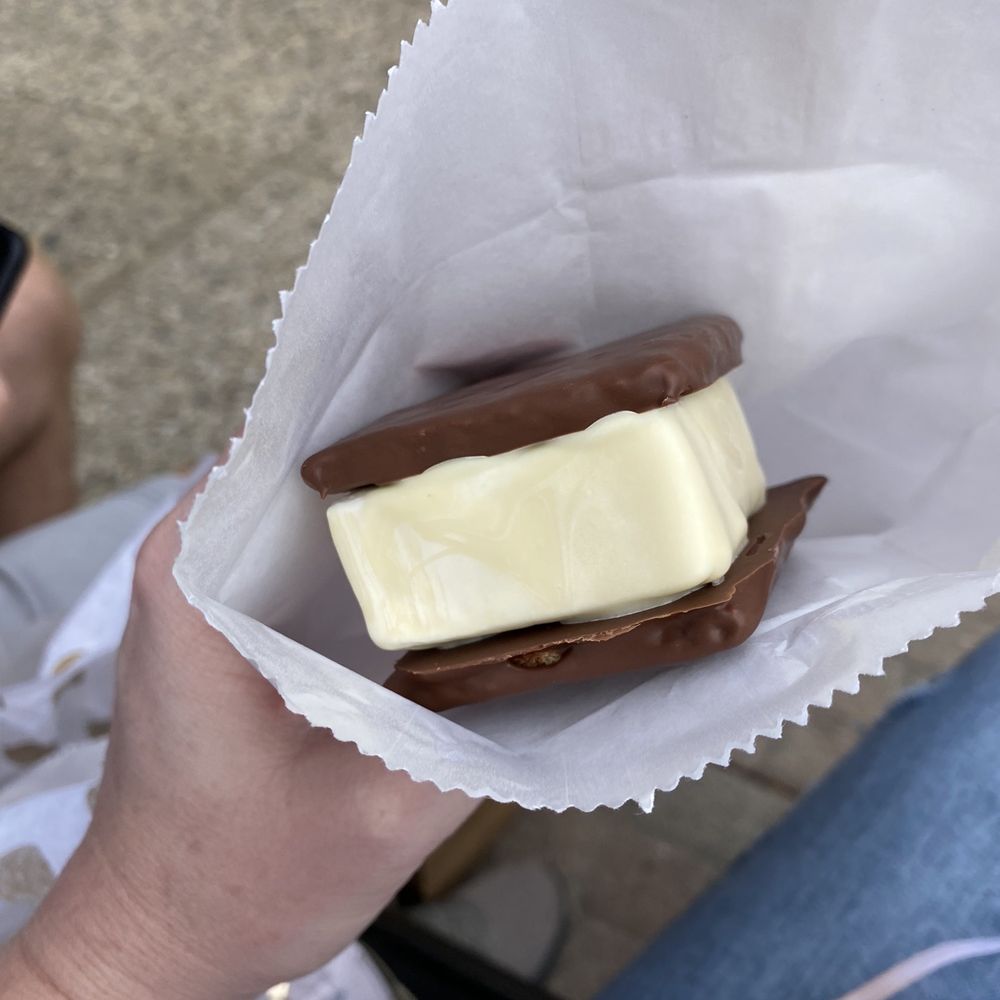 Milk chocolate s'mores with handmade marshmallow