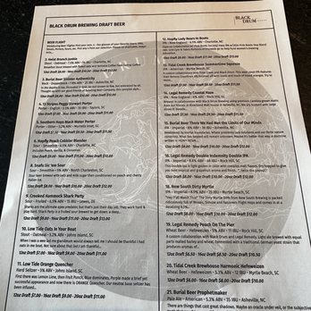 Black Drum - Menu - Bars Near Me - Myrtle Beach, South Carolina Black Drum - Menu - Bars Near Me - Myrtle Beach, South Carolina