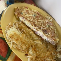 Western omelet with hash browns Western omelet with hash browns