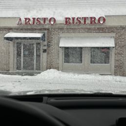 Exterior outside entrance of Aristo Bistro - Snowy day - Westlake, Ohio Exterior outside entrance of Aristo Bistro - Snowy day - Westlake, Ohio