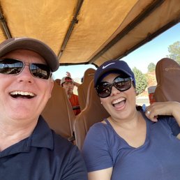 Mom up front...kids in the back!  Cliffhanger Trail was good for all of us!