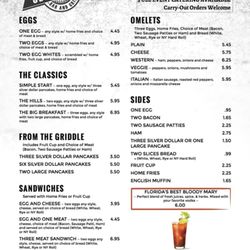 Tap-In Bar and Grill - Breakfast Menu