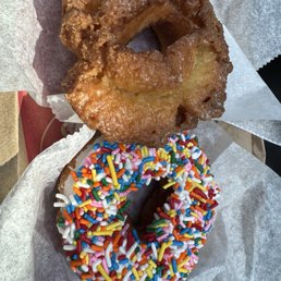 Birthday Cake Donut and Old fashioned Birthday Cake Donut and Old fashioned