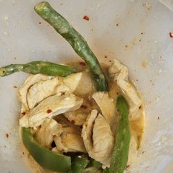 I finished all the curry. Green beans were very fresh
