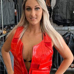 Highway Leather - Red bulletproof leather vest