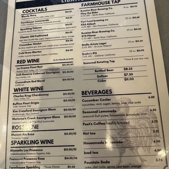Farmerbrown - Menu front page - Southern Near Me - San Francisco, California